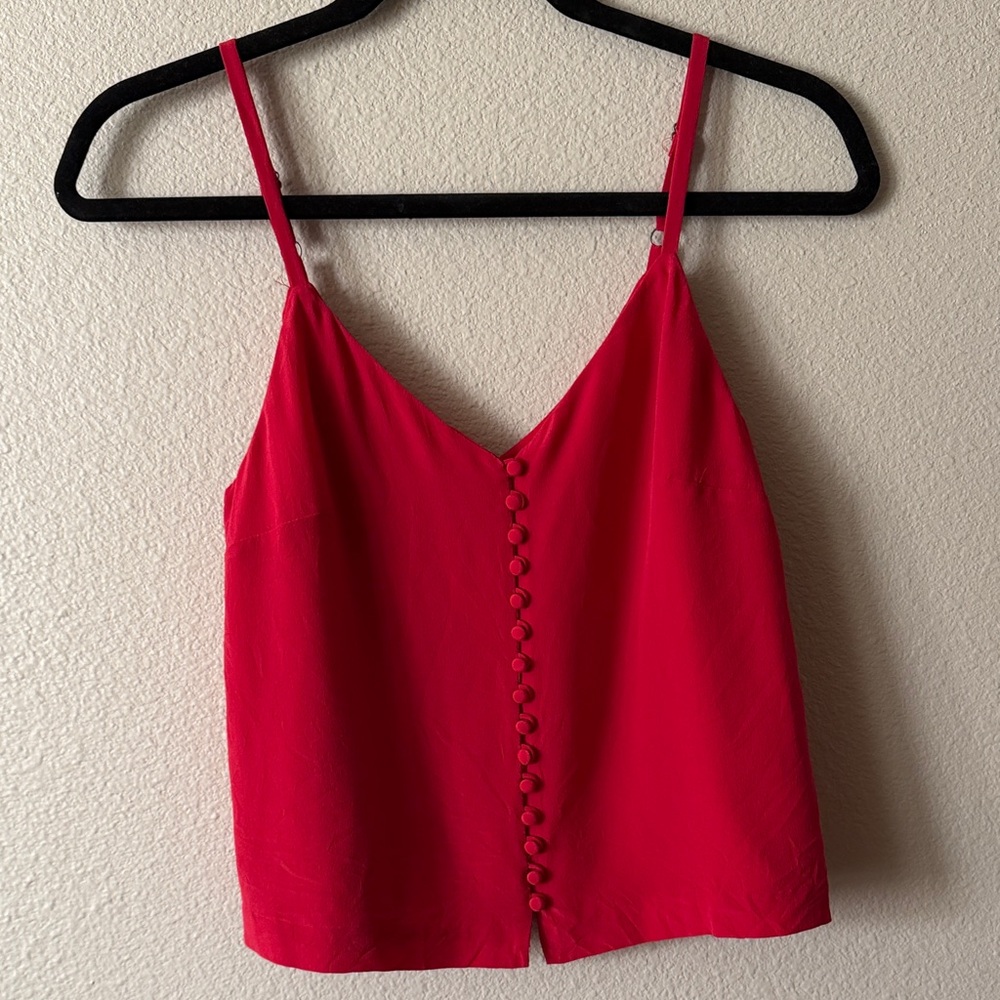 Madewell Scarlet Button-Front Camisole